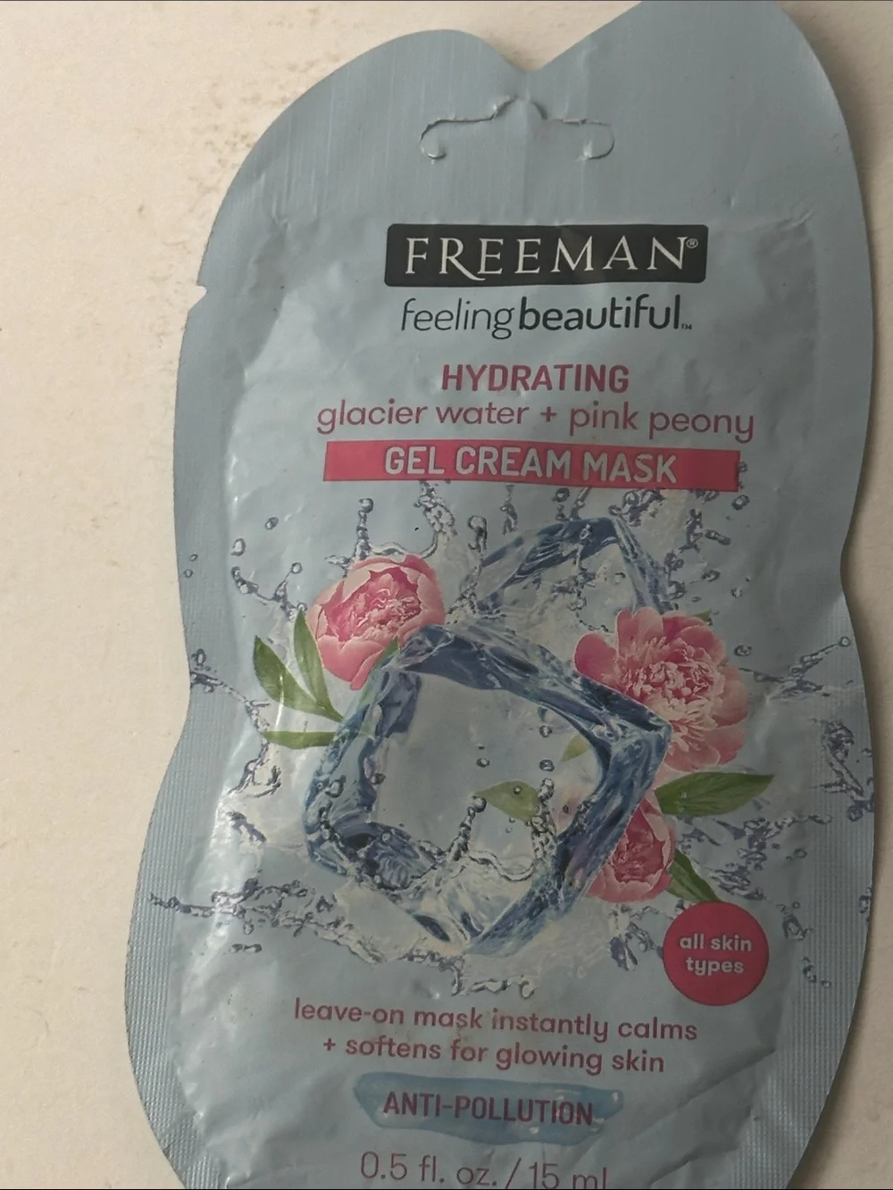 Freeman Hydrating Glacier Water + Pink Peony Gel Cream Mask — Pink